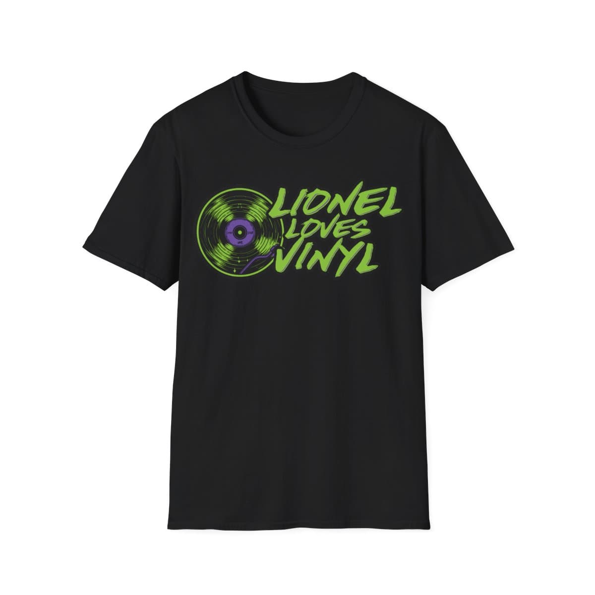 Lionel Loves Vinyl Who the @#!% is Lionel? Unisex Softstyle T-Sheet